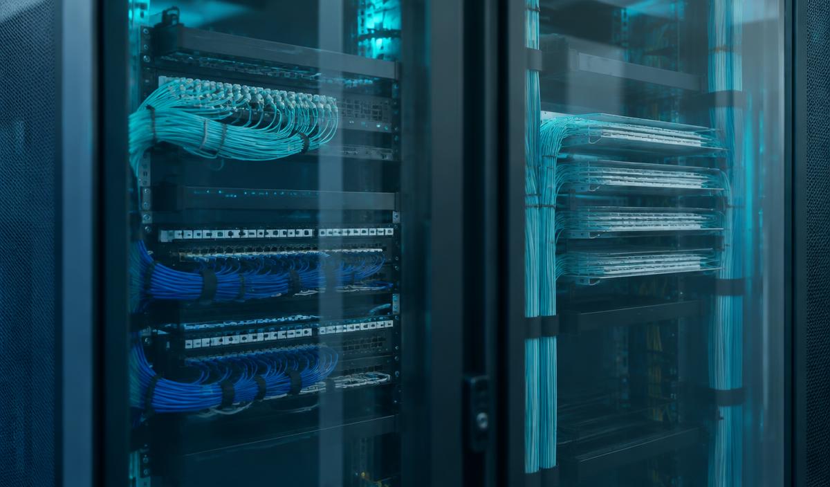 Structured fibre and copper infrastructure in network cabinets