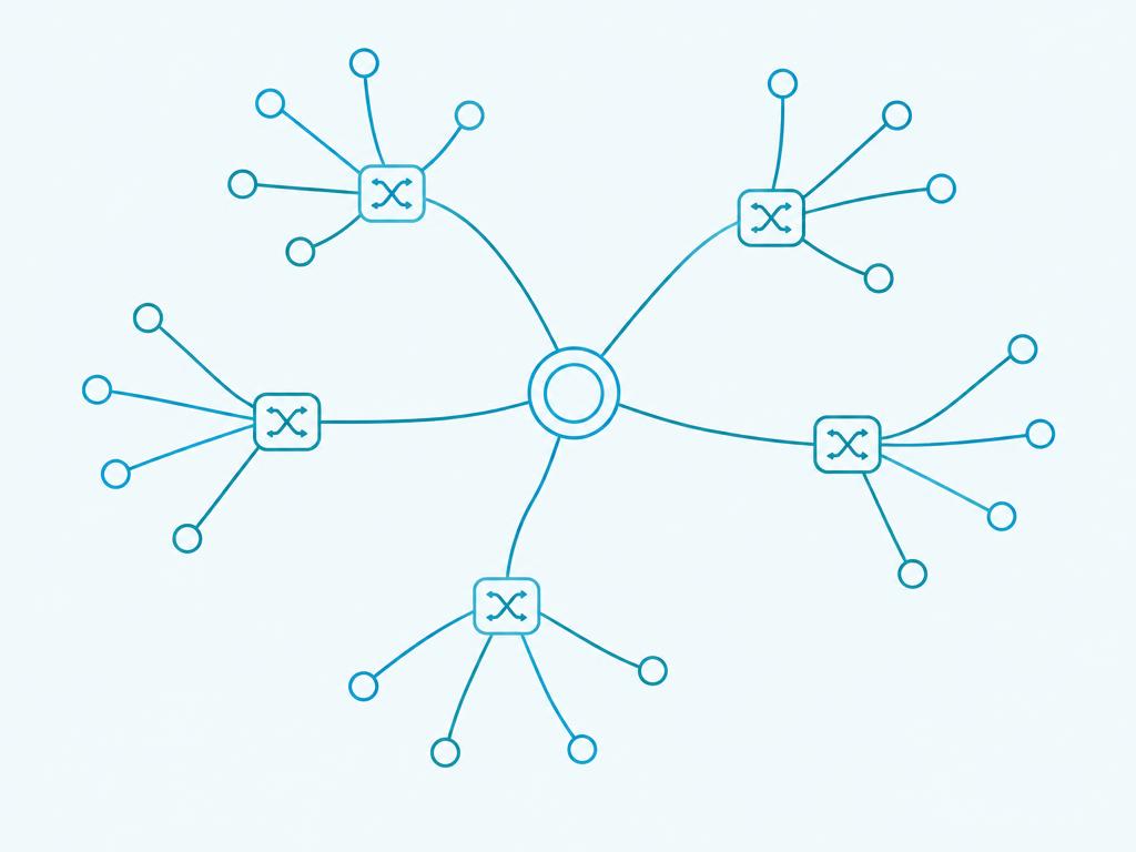 Faint line-art network diagram